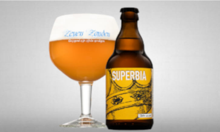 Zeven Zonden Superbia bier met glas